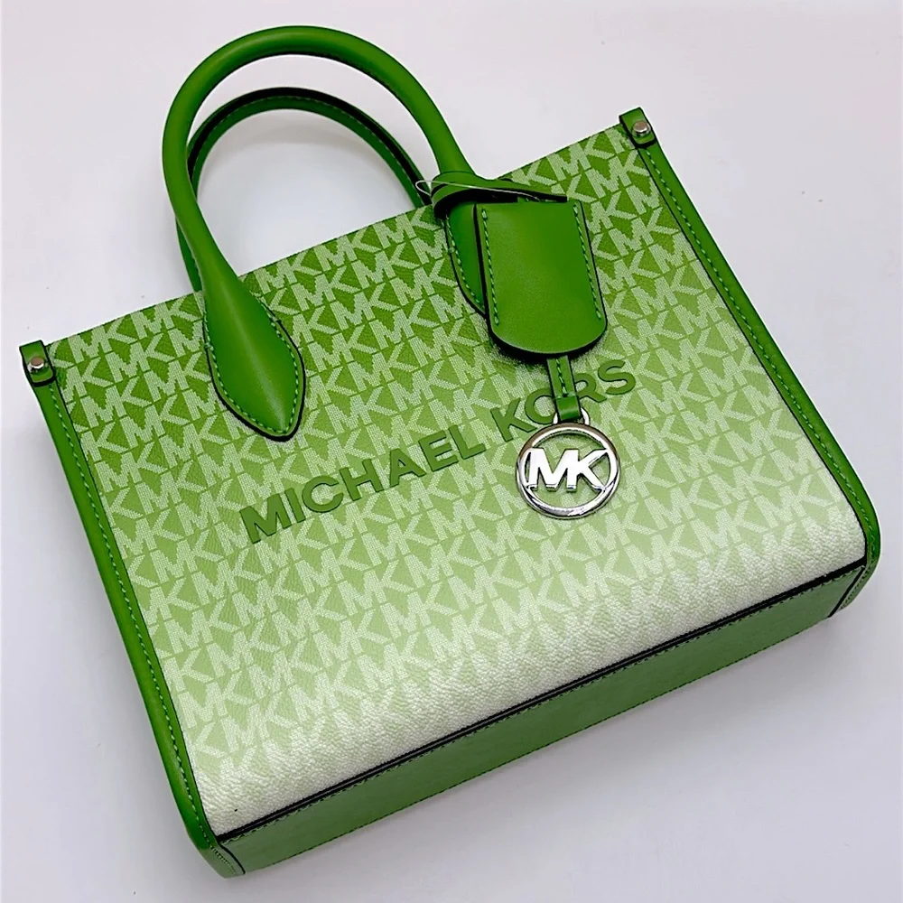 Michael Kors Mirella Small Ombré Signature Logo Crossbody Bag COLOR JUNGLE NWT